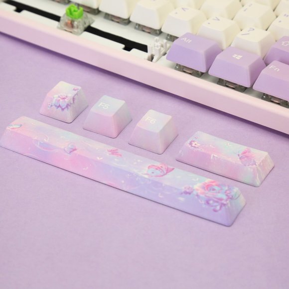 Varmilo Pink & Purple Butterfly Mechanical Keyboard - Picture 15 of 16